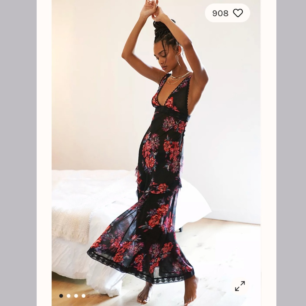Stay Awhile Maxi Dress in Black ComboFree People